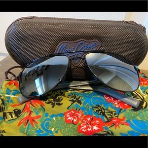 Maui Jim Guardrails Polarized Aviator Sunglasses